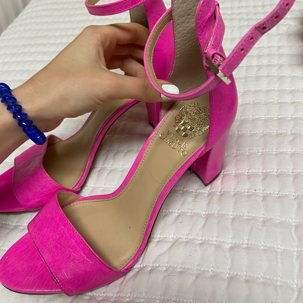 Vince Camuto neon pink heels